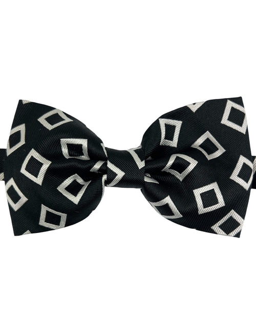 CANTINI Salice Patterned Bow Tie - Black