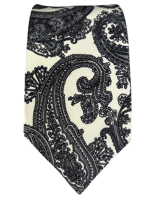 Silvio Fiorello Leto Paisley Tie - Black