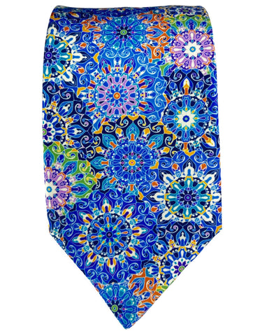 Silvio Fiorello Buccheri Floral Tie - Blue