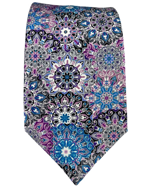 Silvio Fiorello Agrigento Patterned Tie - Purple