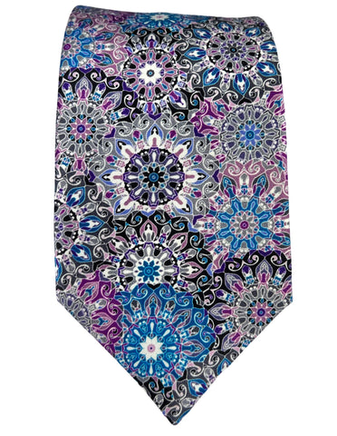 Silvio Fiorello Ispica Patterned Tie - Blue