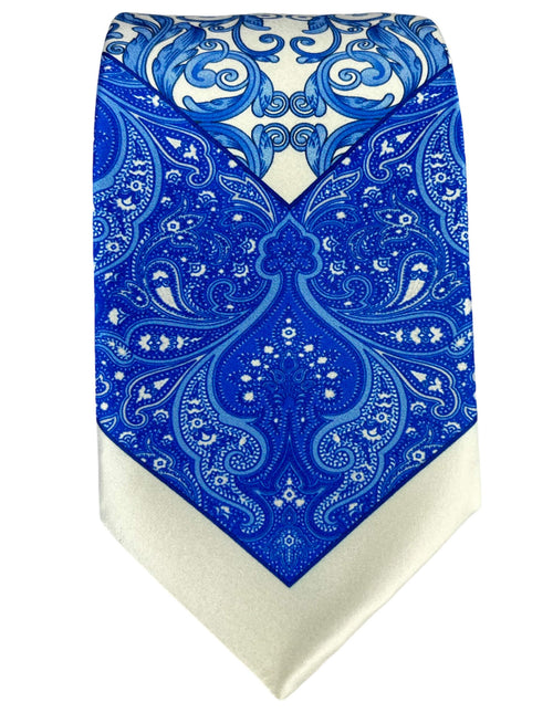 Silvio Fiorello Tindari Paisley Tie - Blue