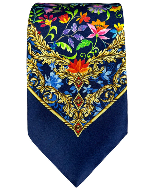 Silvio Fiorello Jianni Floral Tie - Navy