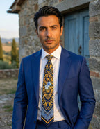 Silvio Fiorello Ciavolo Baroque Tie - Navy