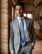 Silvio Fiorello Tindari Paisley Tie - Blue