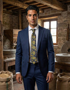 Silvio Fiorello Gibellina Paisley Tie - Navy