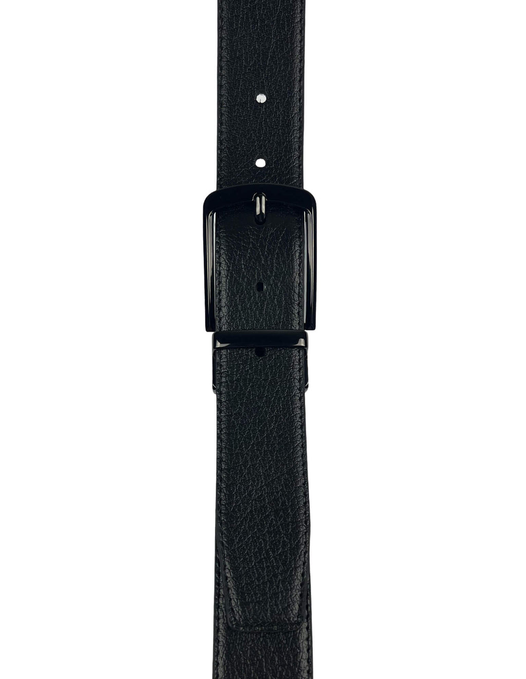 DÉCLIC Reversible Textured Leather Belt - Black/Brown