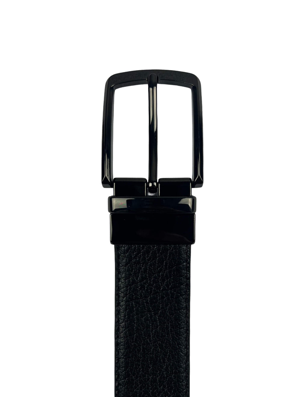 DÉCLIC Reversible Textured Leather Belt - Black/Brown