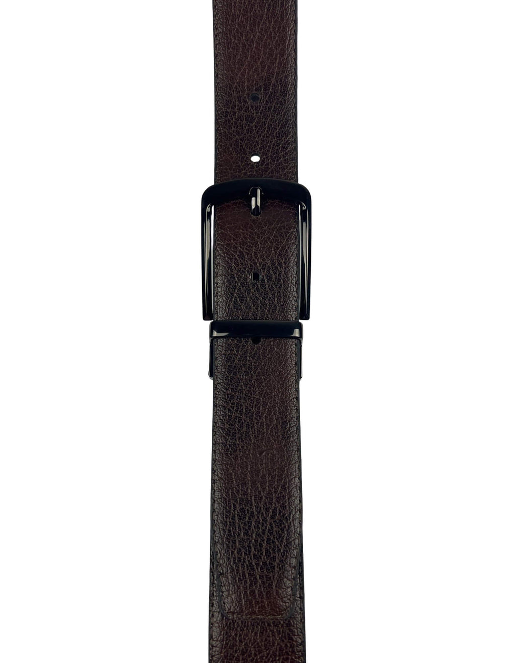 DÉCLIC Reversible Textured Leather Belt - Black/Brown