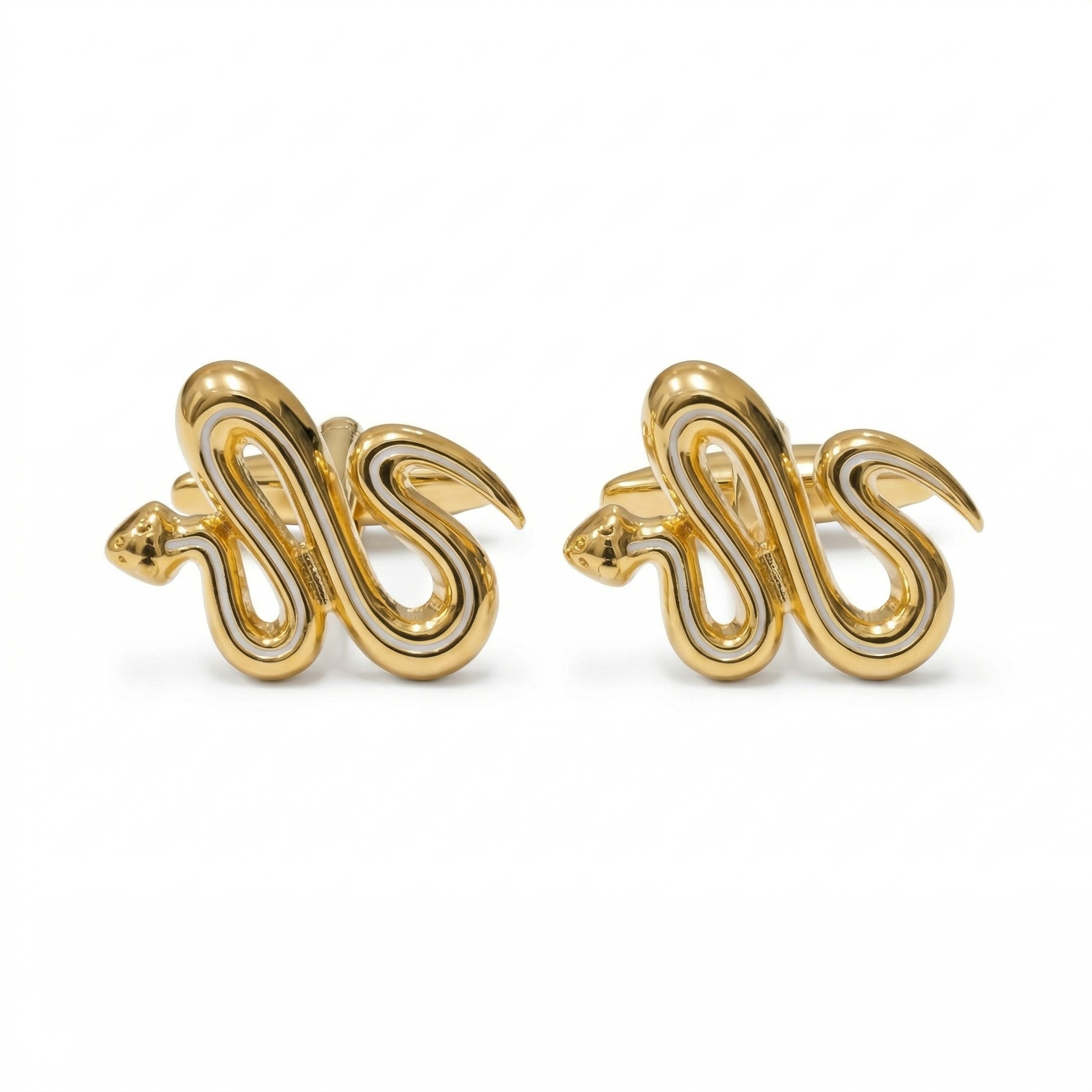 Snake Cufflink - Gold
