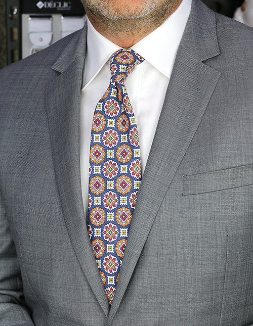 DÉCLIC Taranto Patterned Tie - Orange