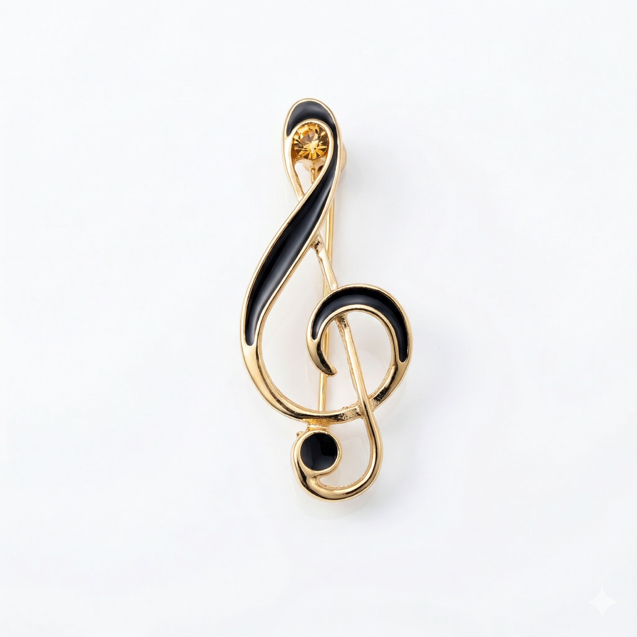 Treble Clef Pin - Gold