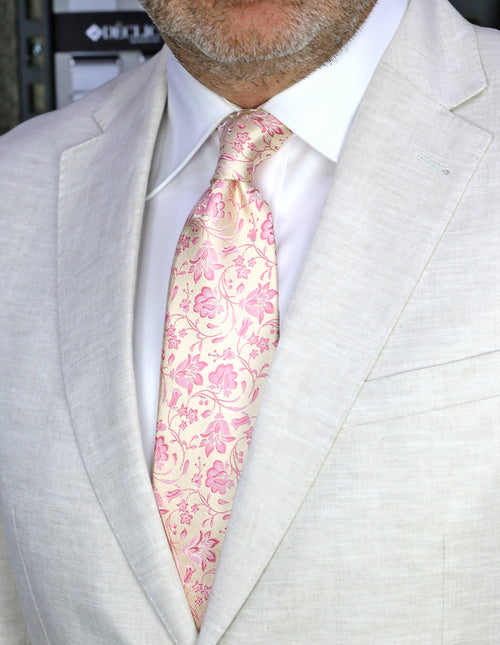 CANTINI Uma Floral Tie - Pink