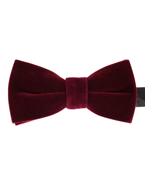 DÉCLIC Velvet Club Bow Tie - Burgundy