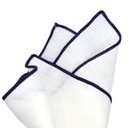 JA Linen Edged Pocket Square - Purple