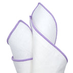 JA Linen Edged Pocket Square - Lavender