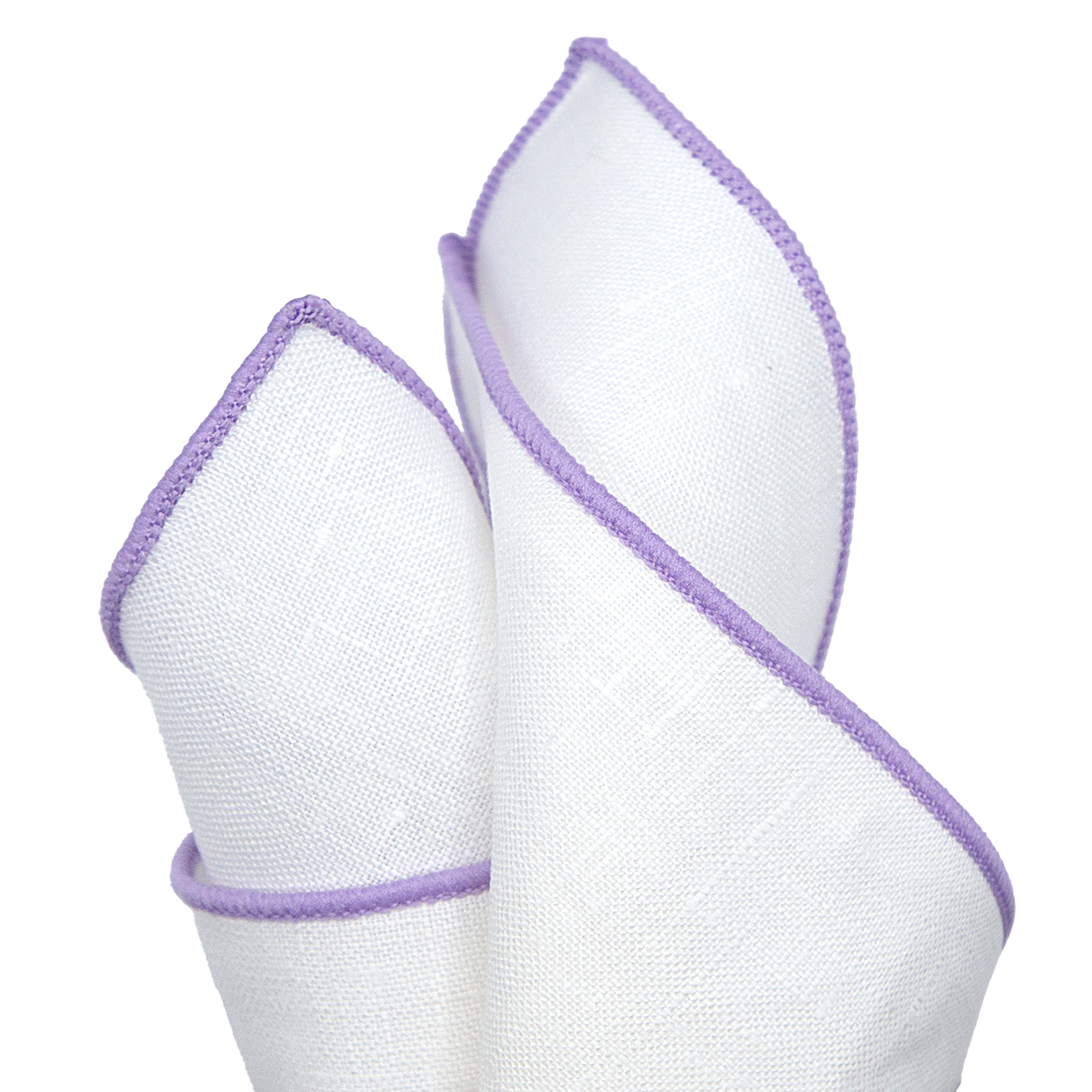 JA Linen Edged Pocket Square - Lavender