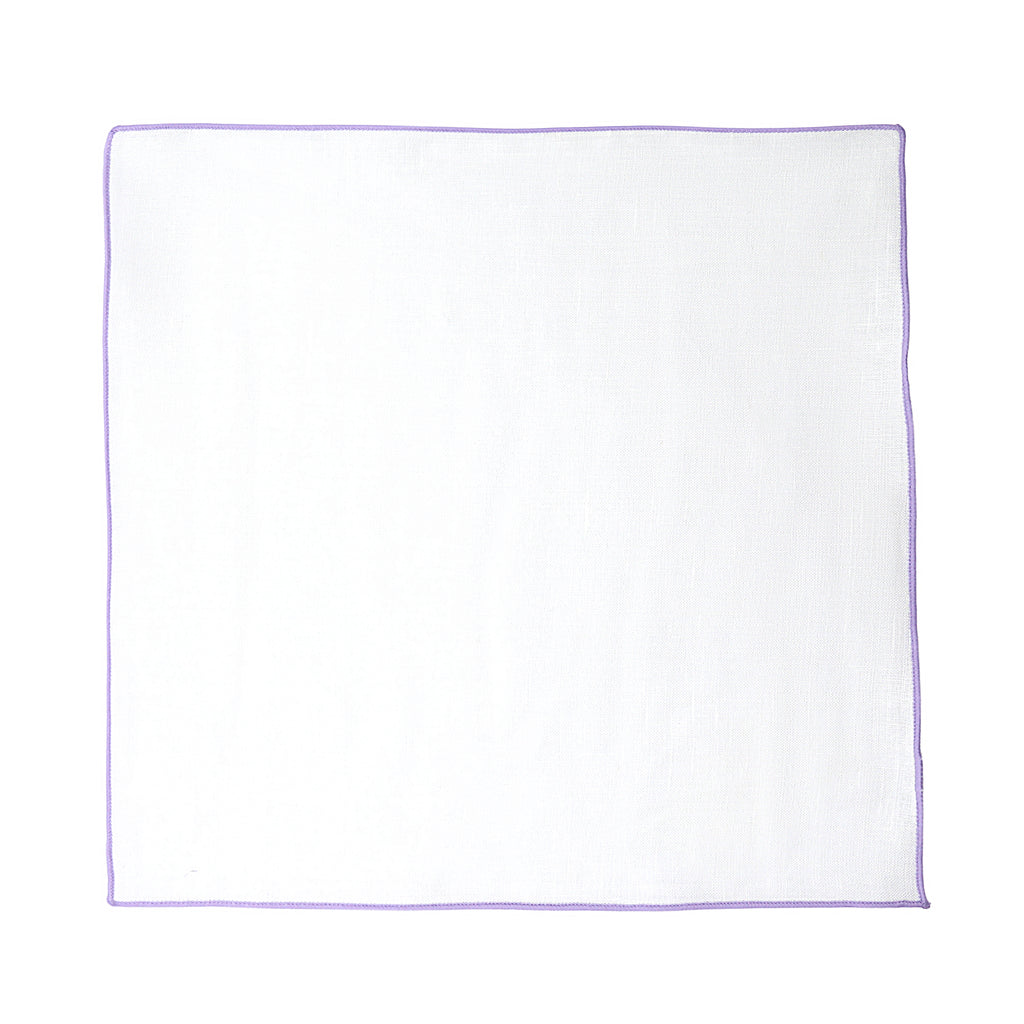 JA Linen Edged Pocket Square - Lavender