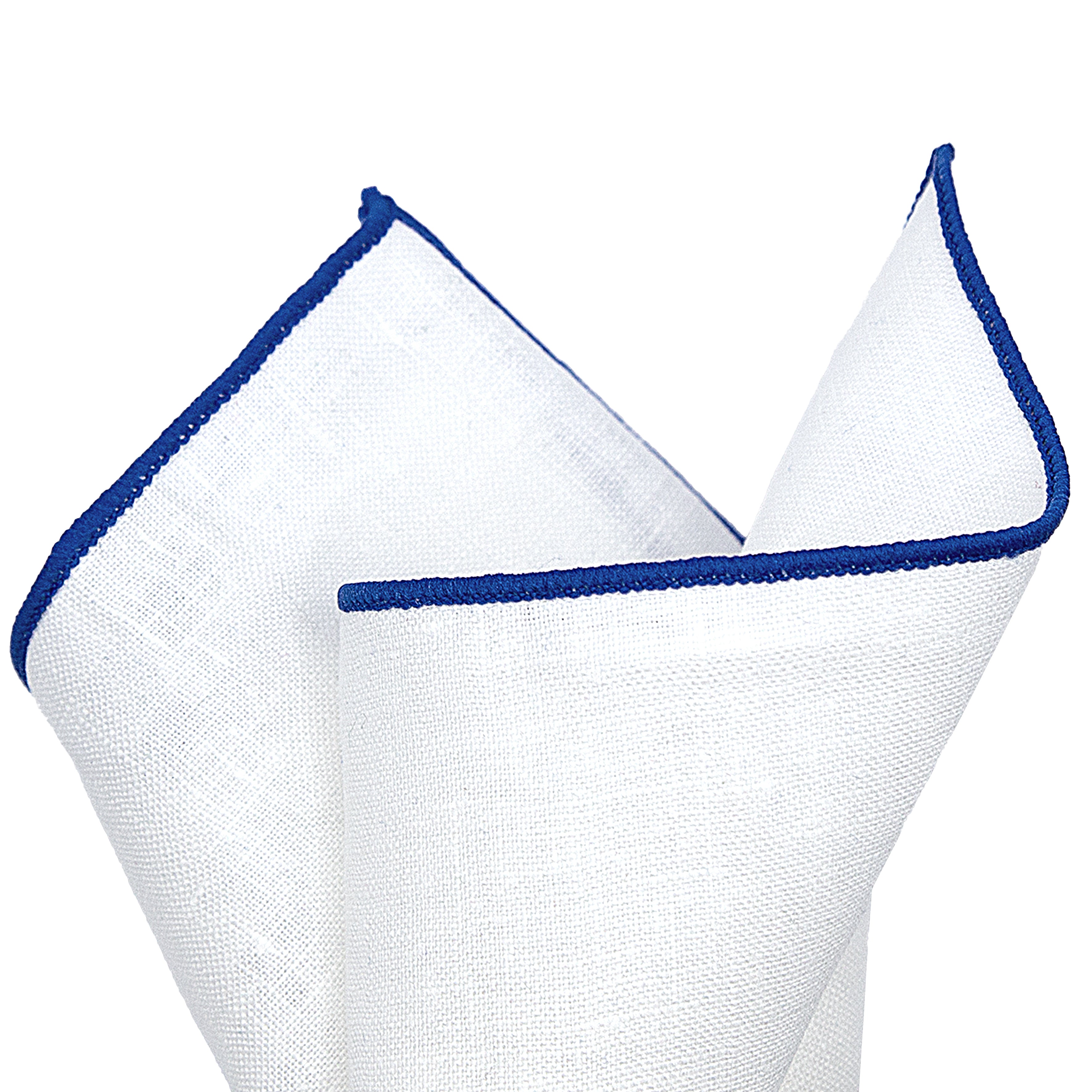 JA Linen Edged Pocket Square - Royal Blue