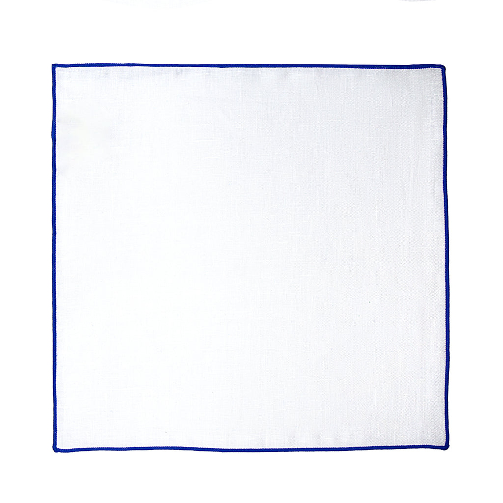 JA Linen Edged Pocket Square - Royal Blue