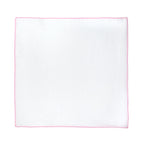 JA Linen Edged Pocket Square - Pink