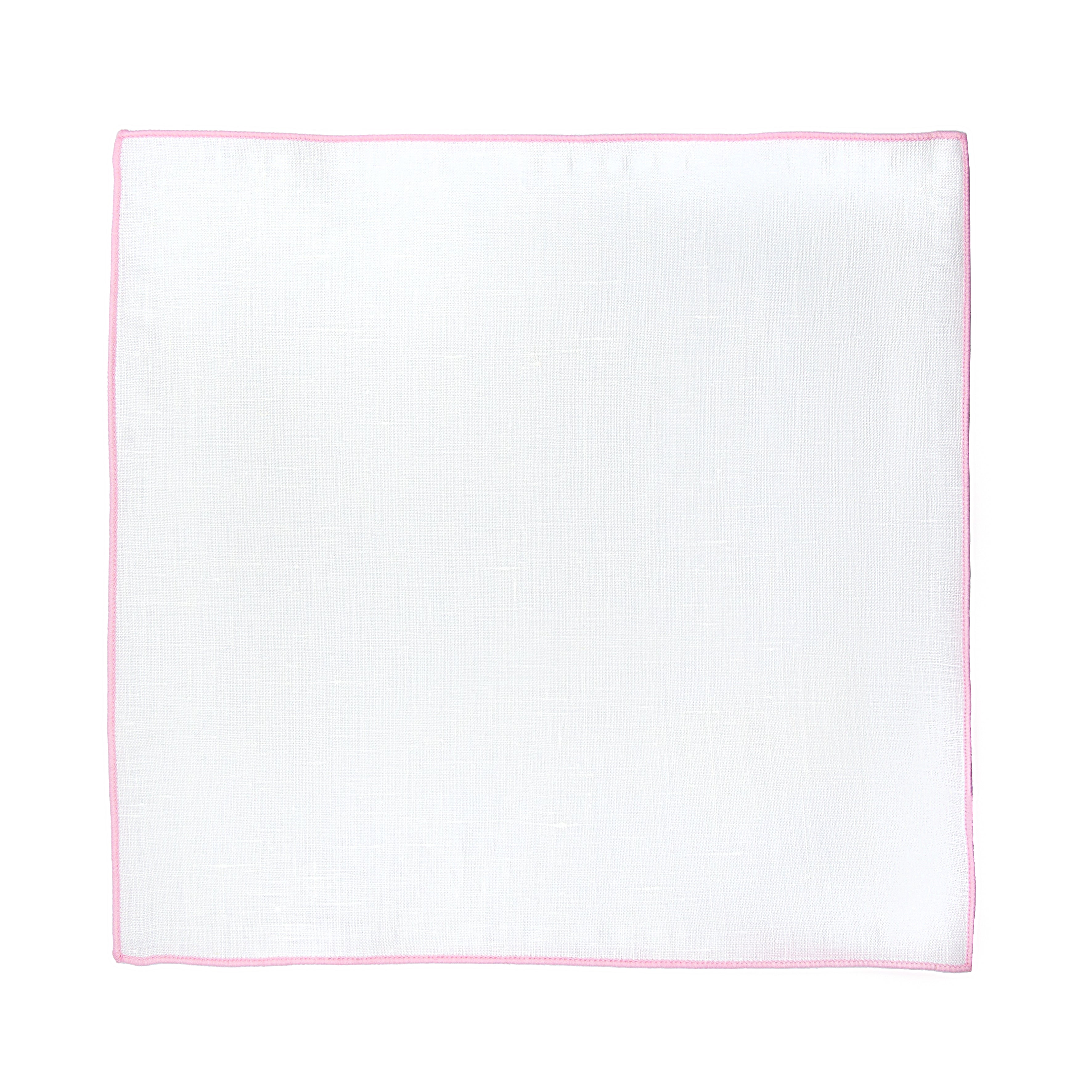 JA Linen Edged Pocket Square - Pink