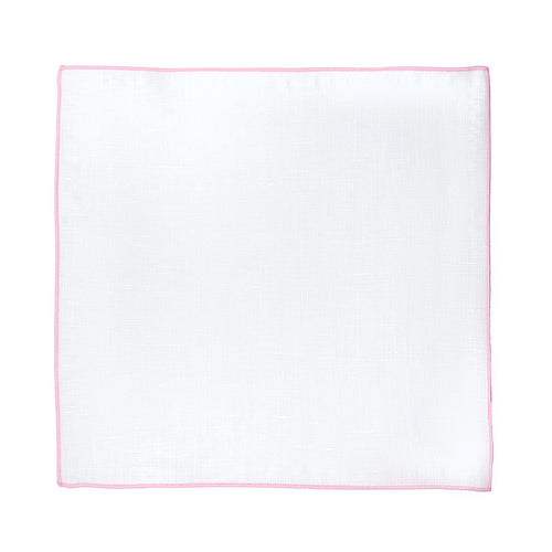 JA Linen Edged Pocket Square - Pink