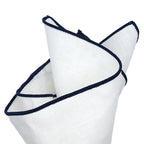 JA Linen Edged Pocket Square - Navy