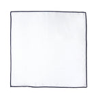 JA Linen Edged Pocket Square - Navy