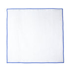 JA Linen Edged Pocket Square - Blue
