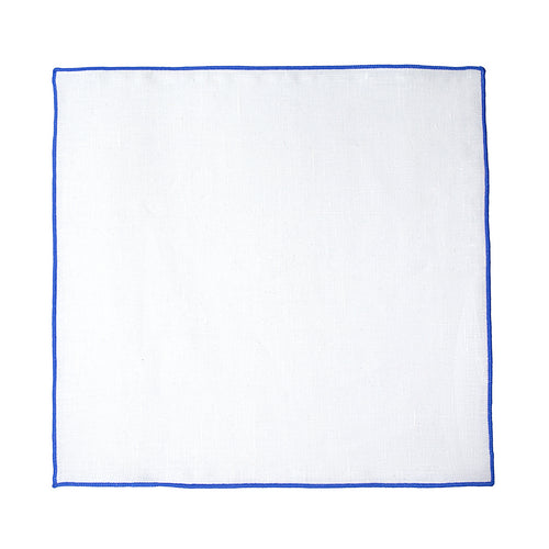 JA Linen Edged Pocket Square - Blue