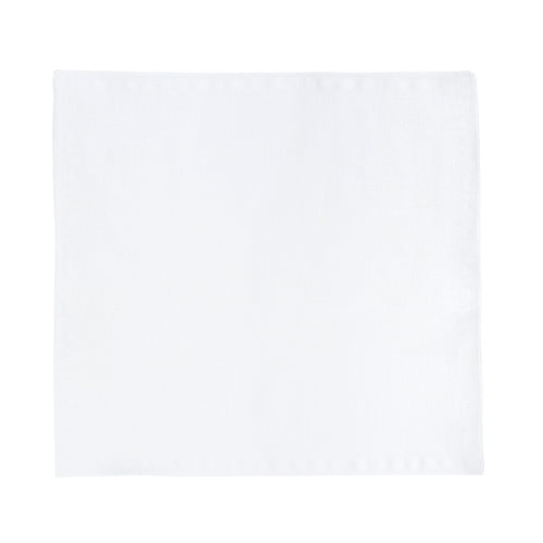 JA Linen Edged Pocket Square - White