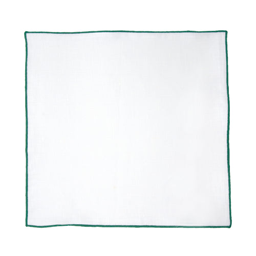 JA Linen Edged Pocket Square - Green