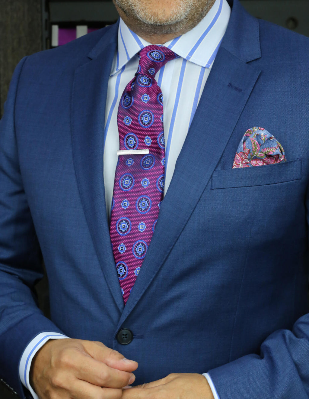 DÉCLIC Orlando Patterned Tie - Purple