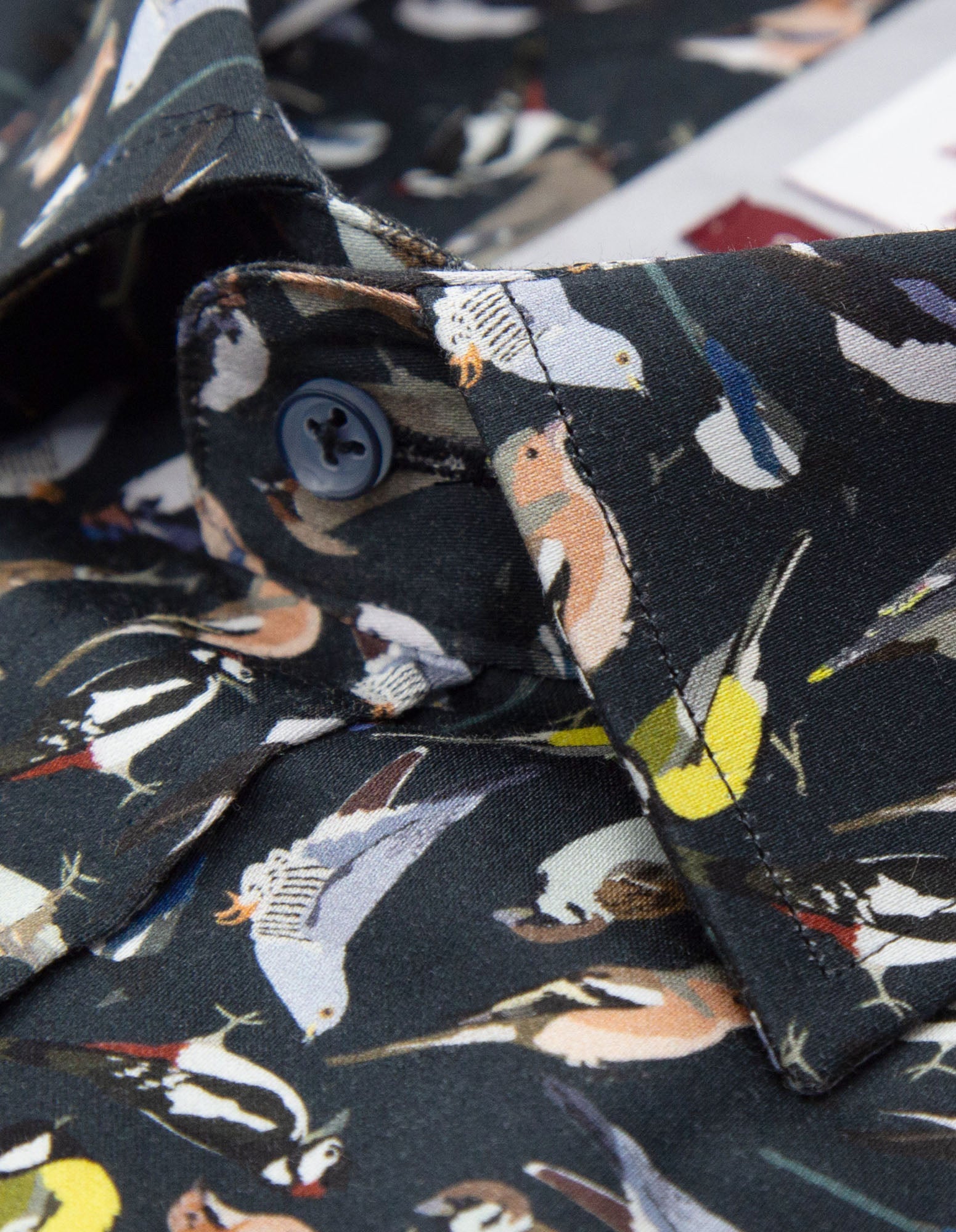 JF 'Birds' Print Shirt - Navy