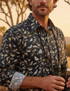 JF 'Birds' Print Shirt - Navy
