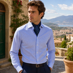 DÉCLIC Astoria Silk Cravat – Blue/Green