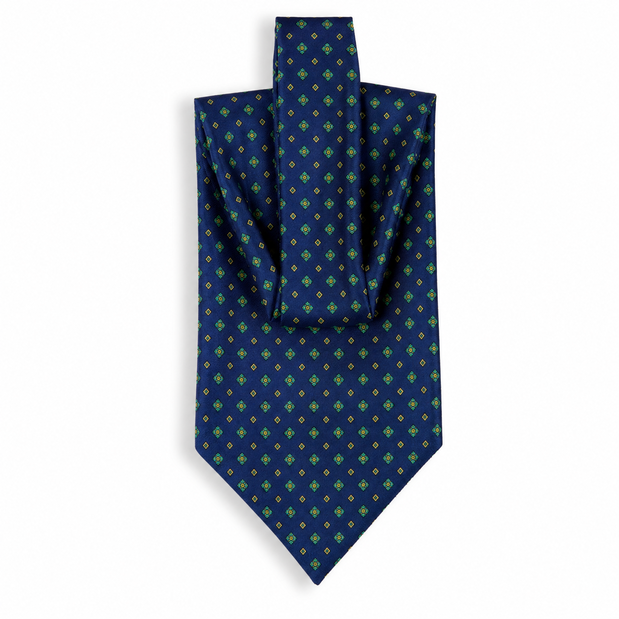 DÉCLIC Astoria Silk Cravat – Blue/Green