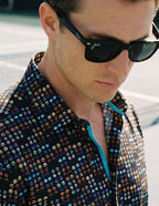 JF 'Sunnies' Print Shirt - Navy