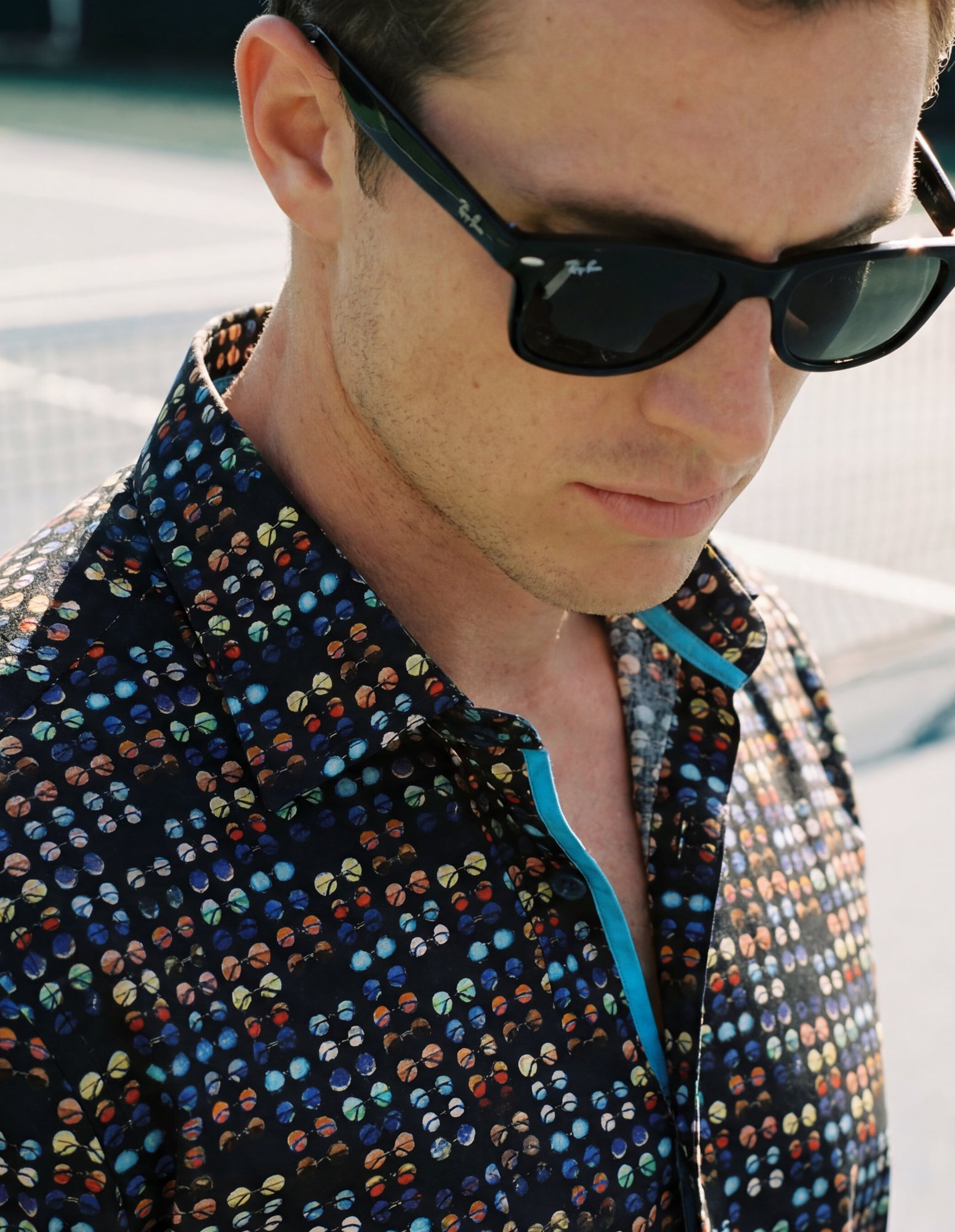 JF 'Sunnies' Print Shirt - Navy