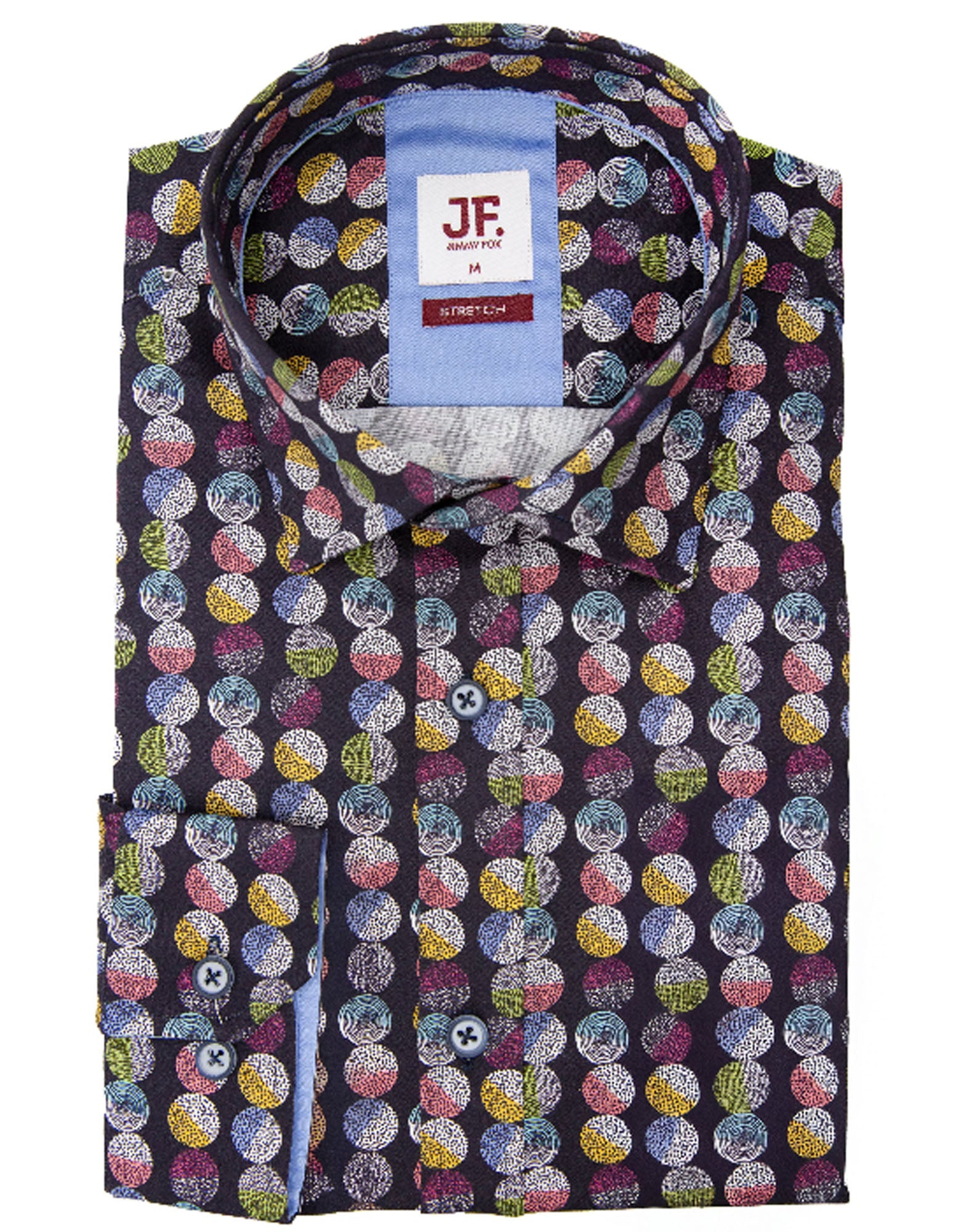 JF 'Circular' Print Shirt - Navy