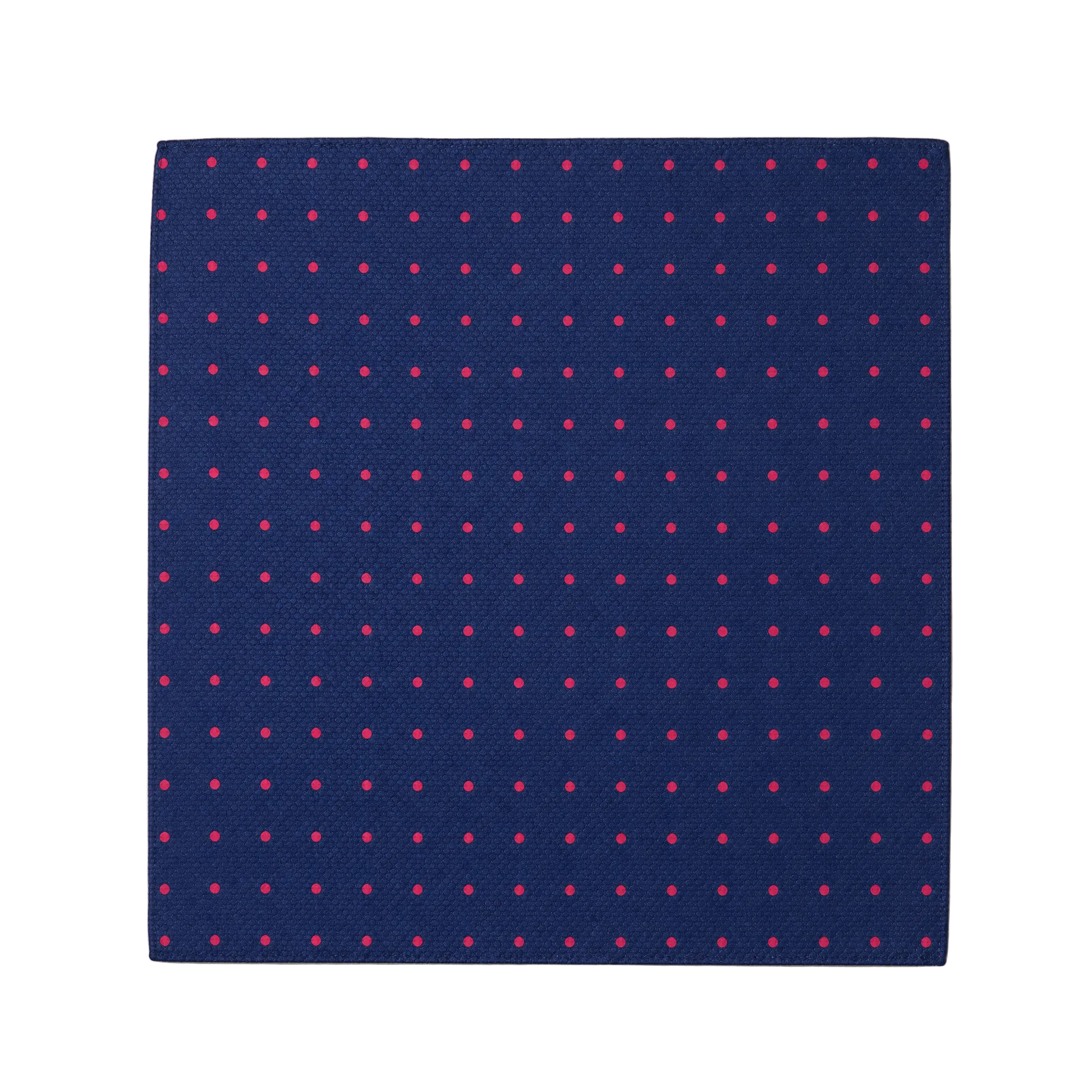 DÉCLIC Classic Spot Pocket Square - Navy/Red
