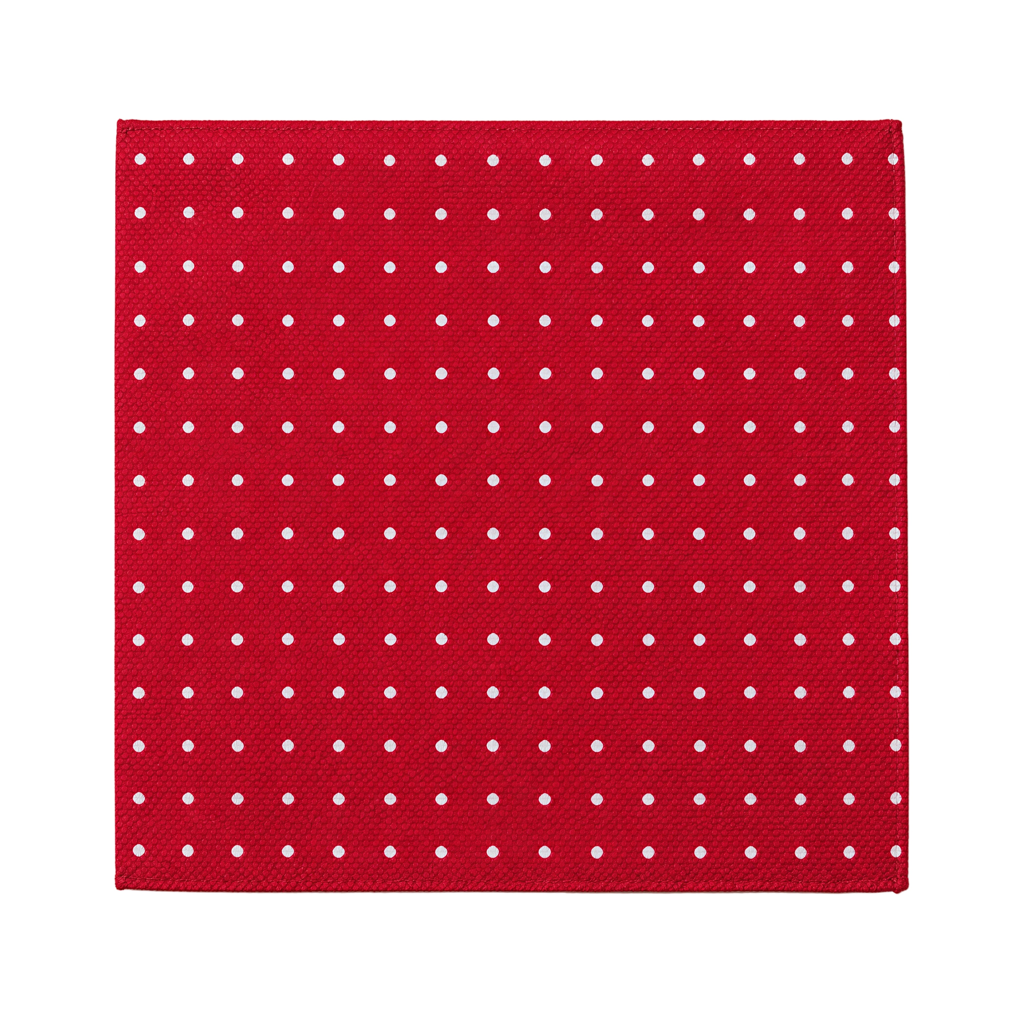 DÉCLIC Classic Spot Pocket Square - Red