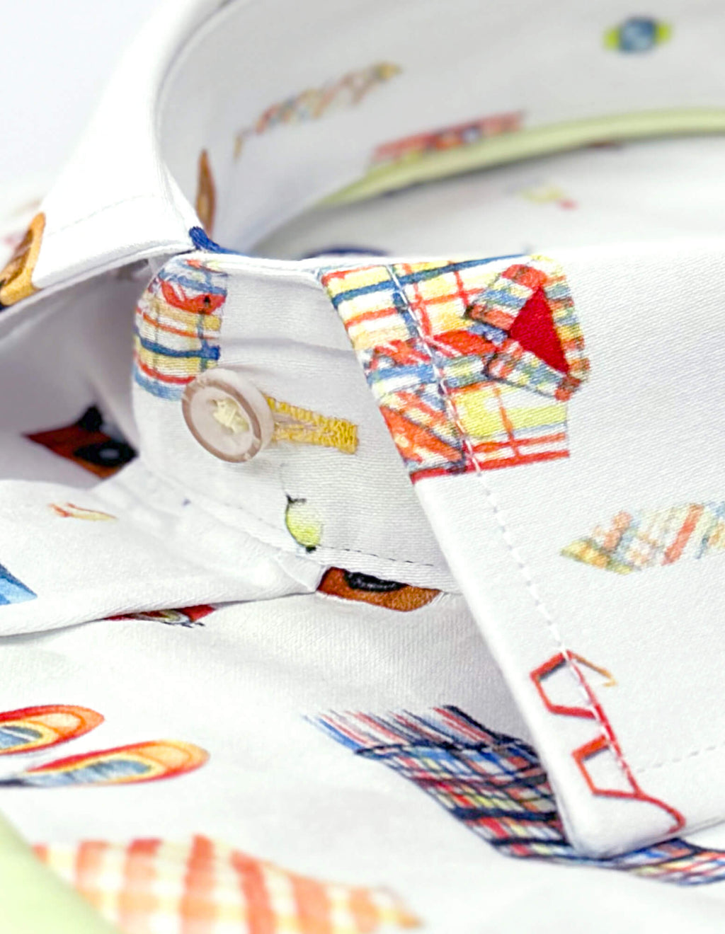 JF 'Threads' Print Shirt - White