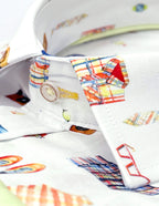 JF 'Threads' Print Shirt - White