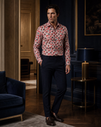 DÉCLIC JF Crimson Bloom Stretch Shirt - Red