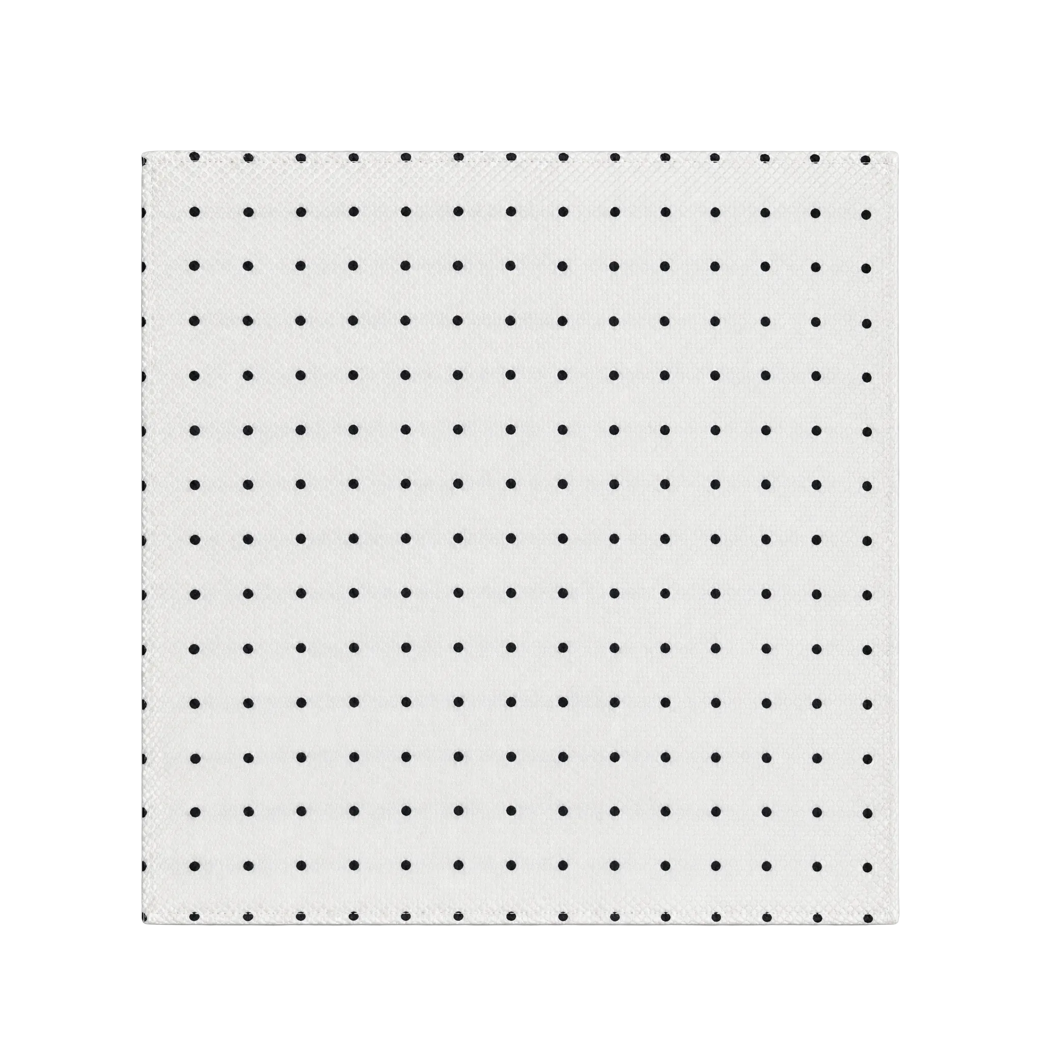 DÉCLIC Classic Spot Pocket Square - Ivory/ Black