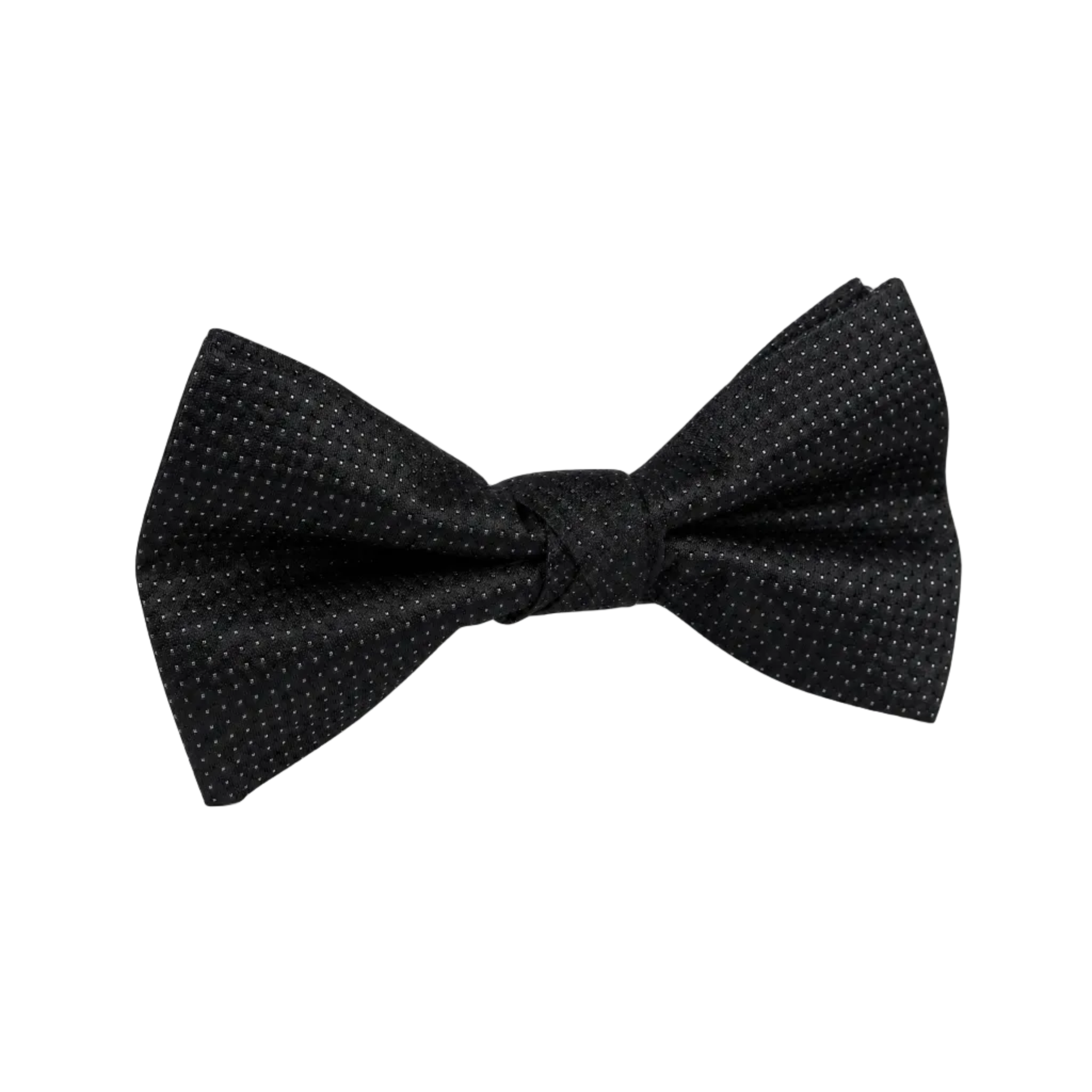 DÉCLIC Silk Microdot Single Dimple Bow - Black