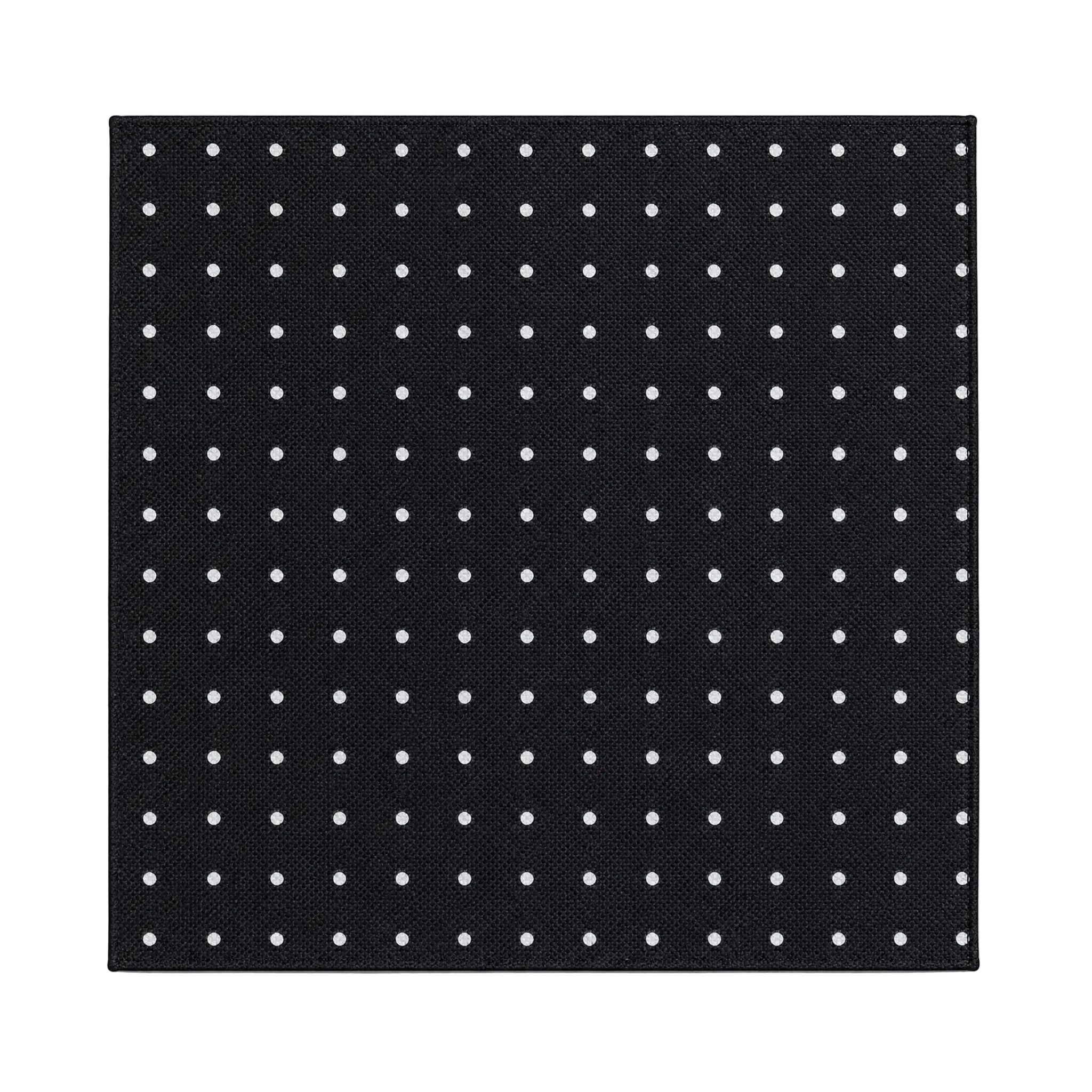 DÉCLIC Classic Spot Pocket Square - Black/White