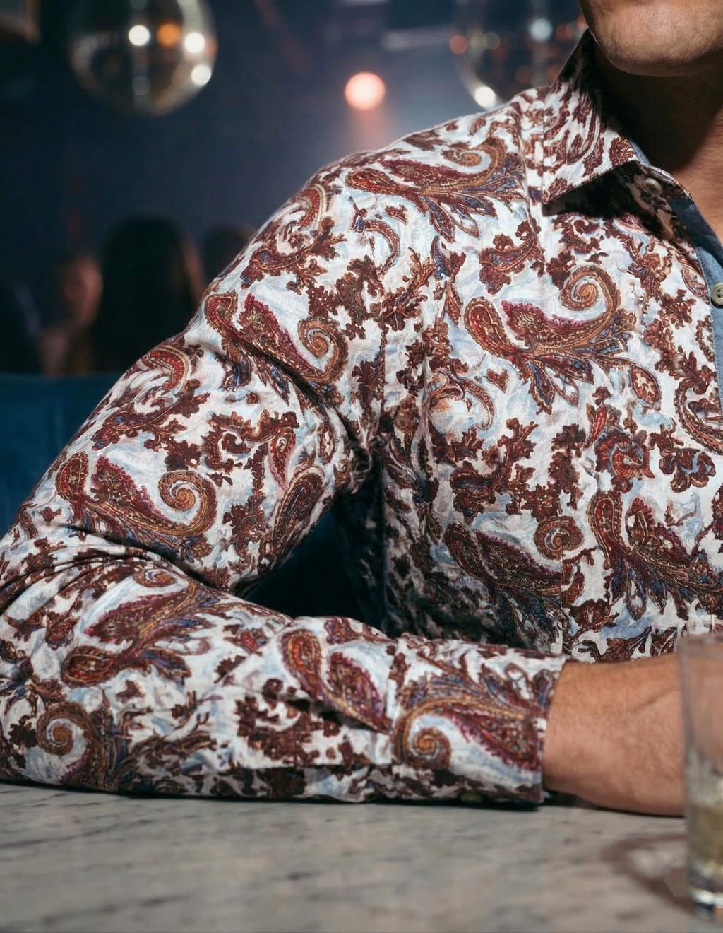 JF 'Haze' Paisley Linen/Cotton Print Shirt